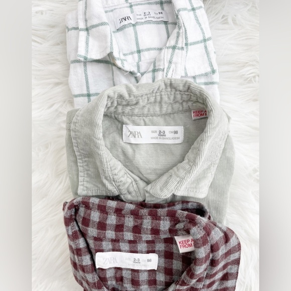 Zara Kids Boys Toddlers Bundle (3) Long Sleeves Button Down Shirt. - Picture 9 of 9